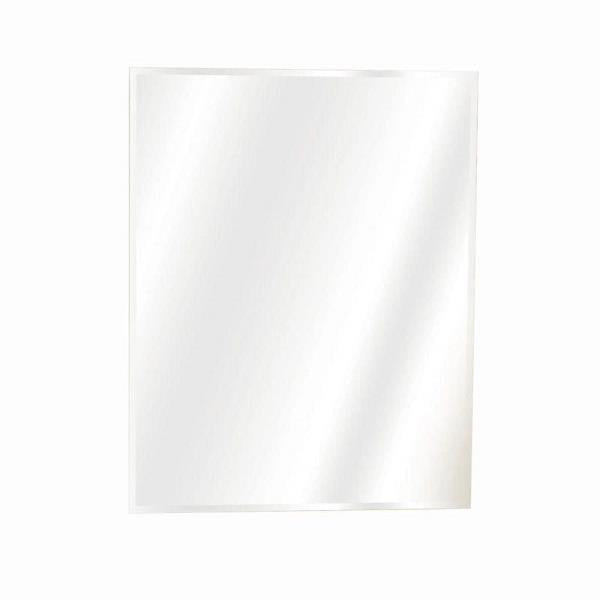 16 in. W X 20 in. H Rectangular Recessed or Surface Mount Frameless Beveled Mirror Medicine Cabinet