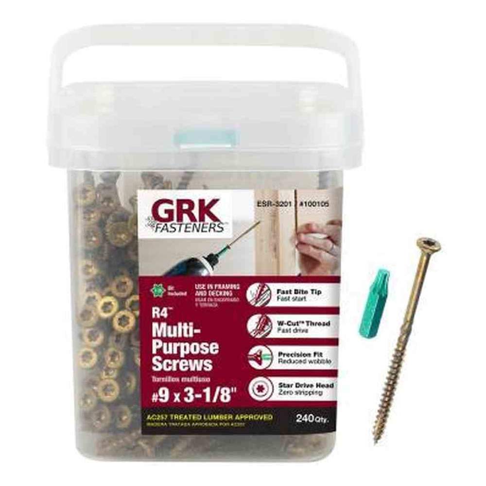 #9 X 3-1/8 in. Star Drive Torx Bugle Head R4 Multi-Purpose Wood Screw (240-Pack)