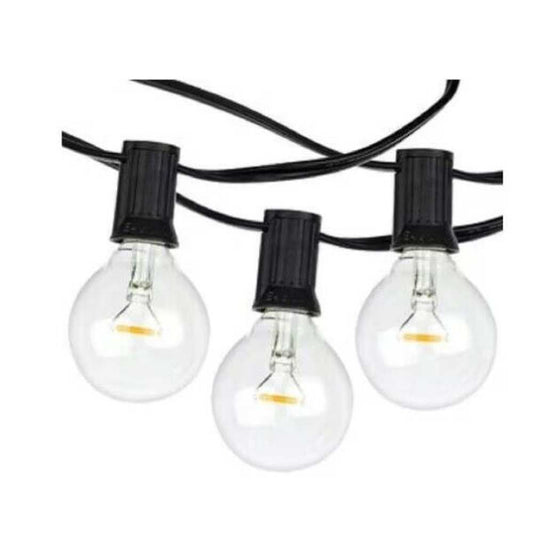 Hampton Bay 25-Light 25 Ft. Outdoor Plug-in Globe LED G40 Bulb String-Light