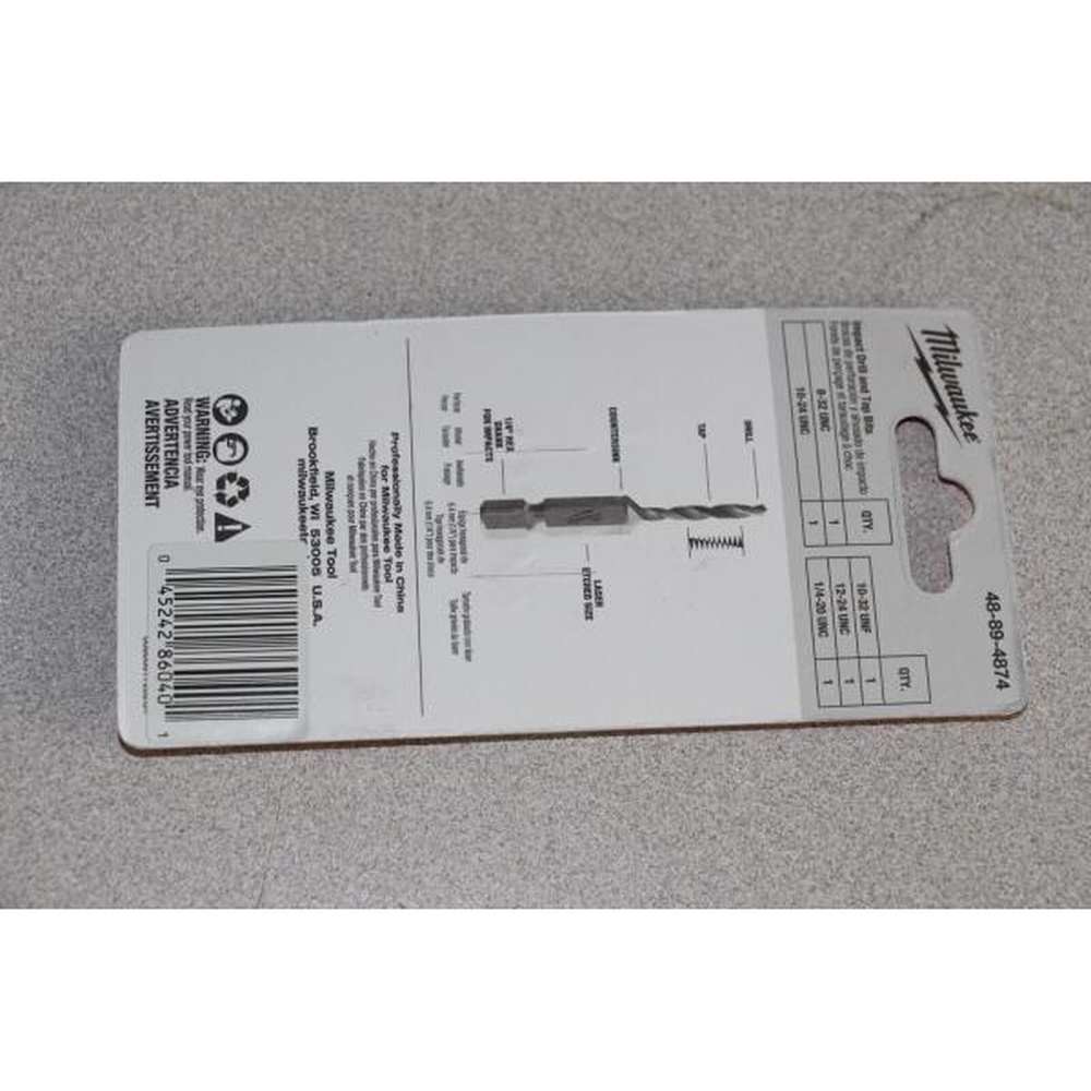 Milwaukee 48-89-4874 5pcs Drill and Tap Set NEW