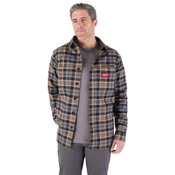 Men's Large Gray GRIDIRON Flannel Shirt