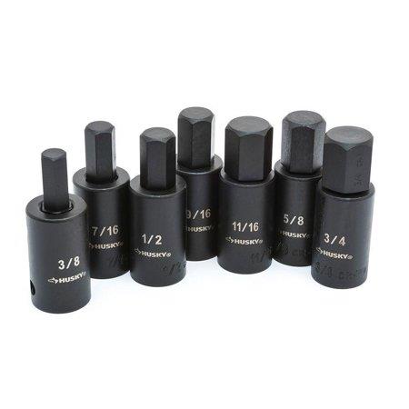 1/2 in. Drive Hex Bit Impact Socket Set SAE (7-Piece)