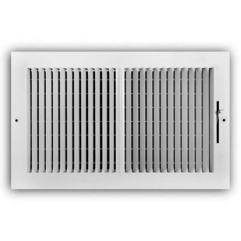 14 in. X 8 in. 2-Way Steel Wall/Ceiling Register in White