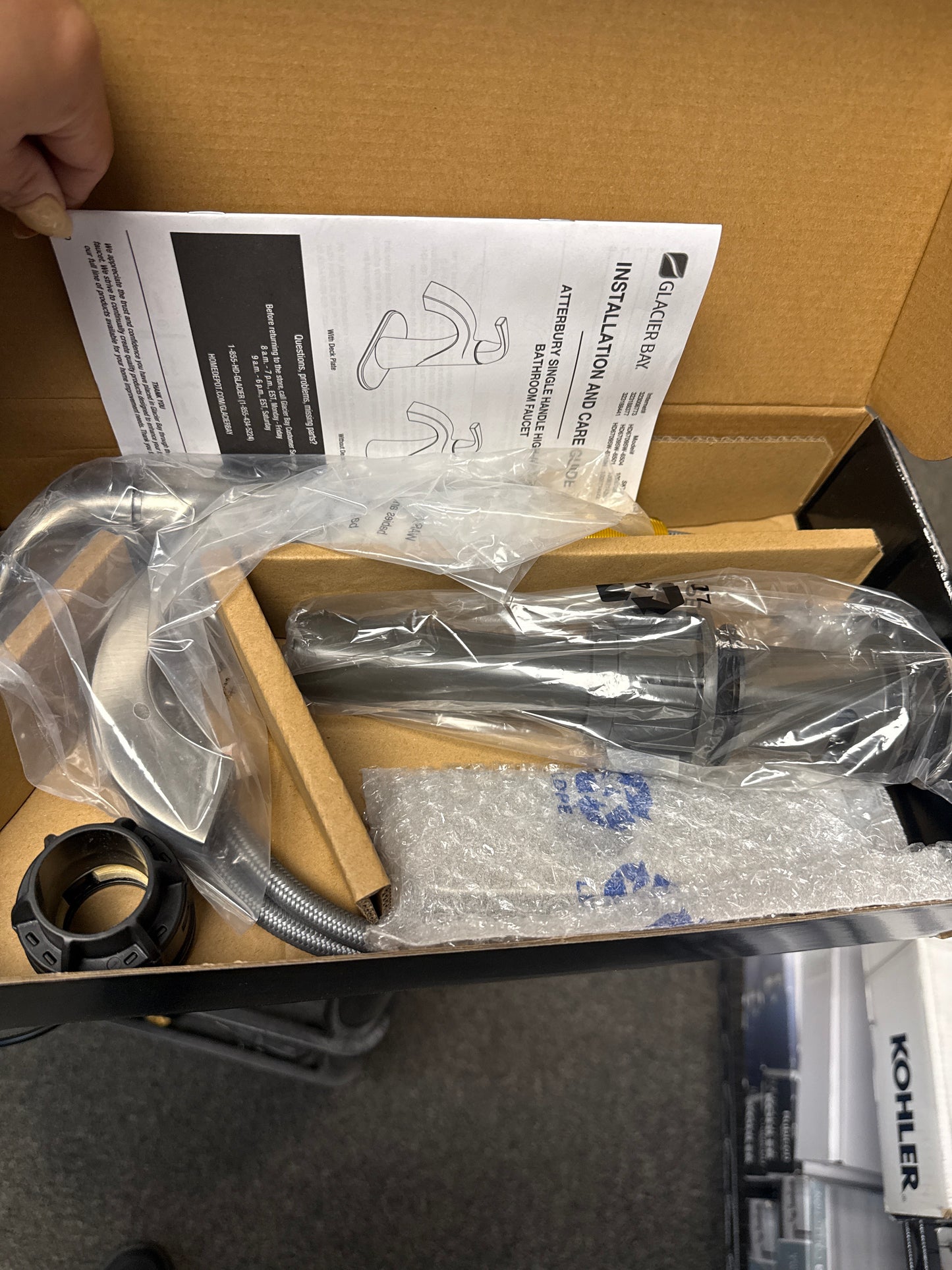 Atterbury Single Hole Single-Handle High-Arc Bathroom Faucet in Brushed Nickel