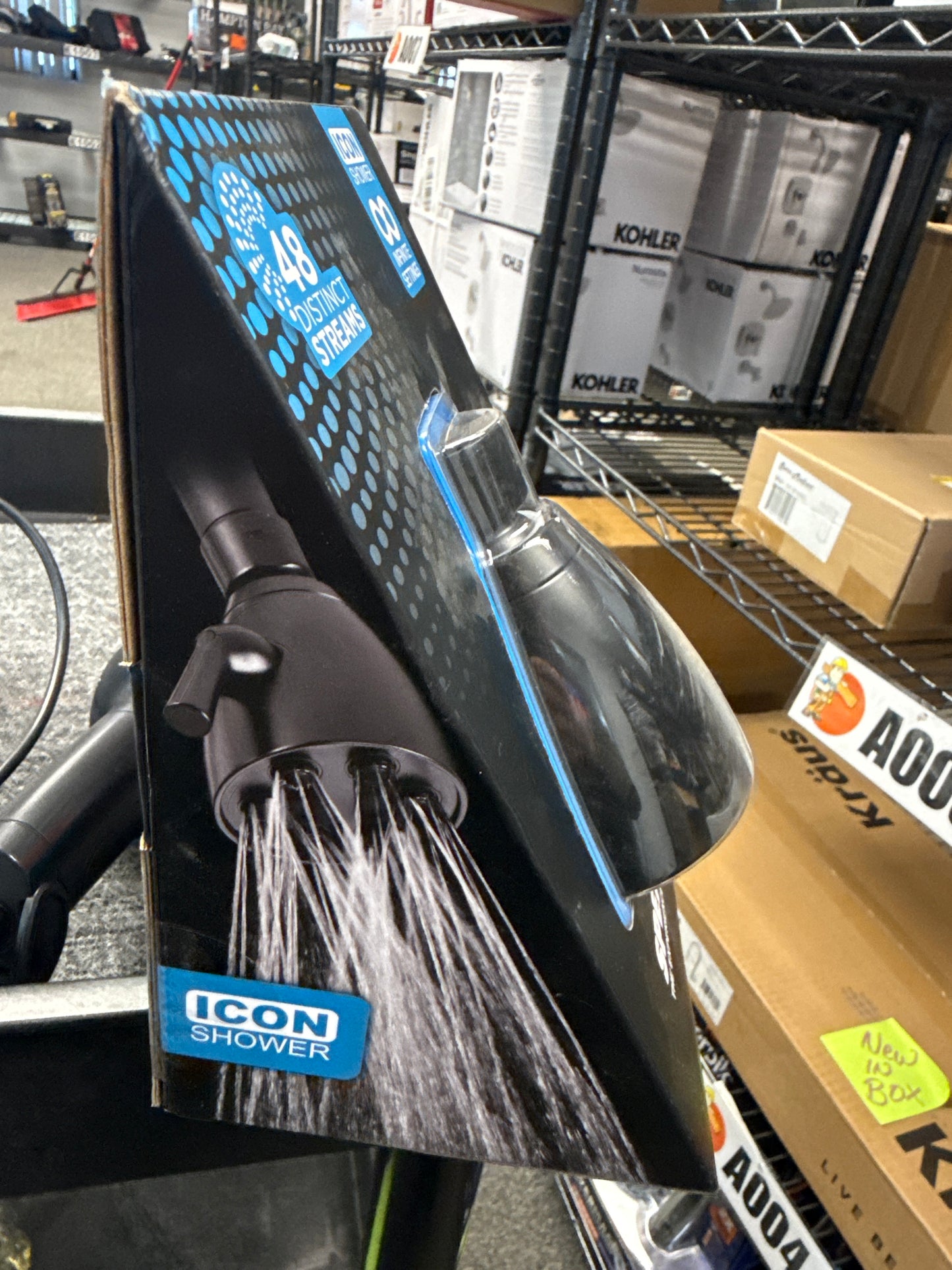 3-Spray Patterns with 2.5 GPM 2.75 in. Wall Mount Fixed Showerhead in Matte Black