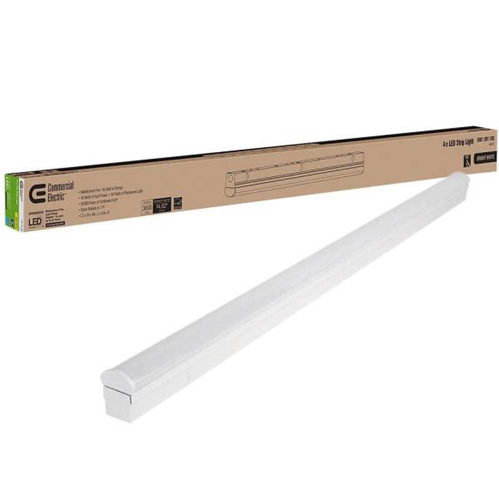 4 Ft LED Garage Workshop Ceiling Strip Light Fixture Shop Light Hardwire 3600 Lumens 4000K Bright White