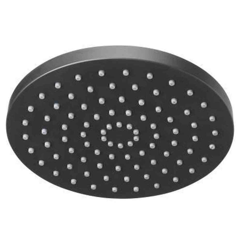 1-Spray Pattern 8 in. Single Ceiling Mount Fixed Rain Shower Head in Matte Black