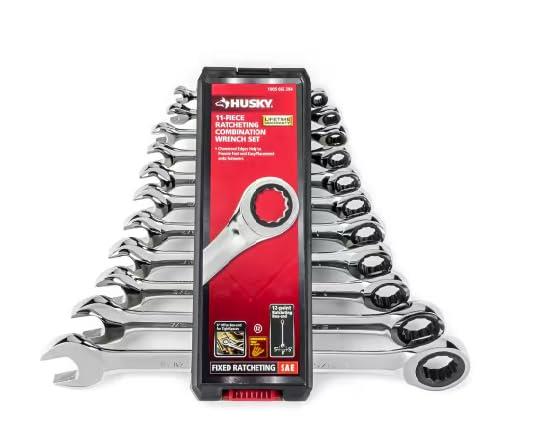 Husky Ratcheting SAE Combination Wrench Set (11-Piece)