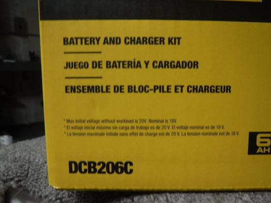 20-Volt MAX Lithium-Ion 6.0 Ah Battery Pack and Charger Kit
