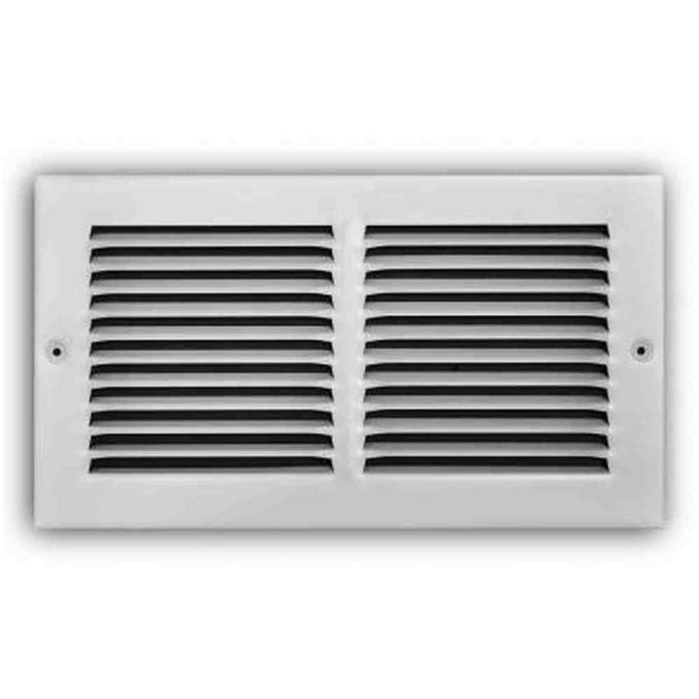 12 in. X 6 in. Steel Return Air Grille in White