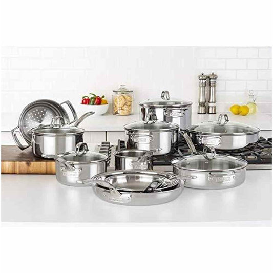 3-Ply 17pc Stainless Steel Cookware Set