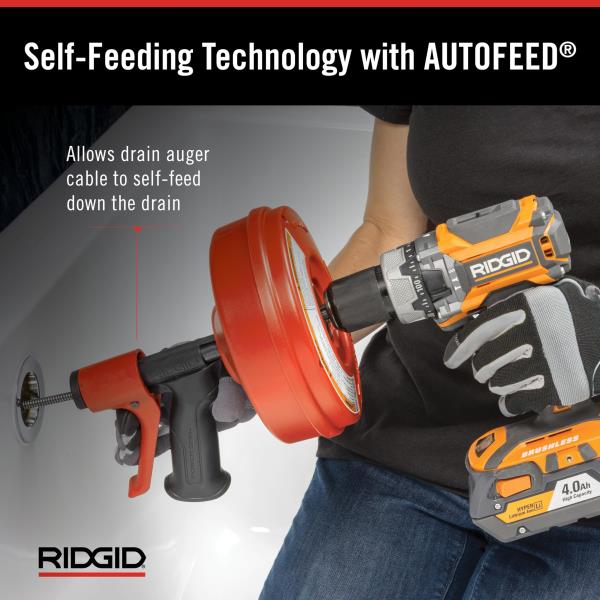 Ridgid 57043 POWER SPIN+ Power Spinner Drain Cleaner