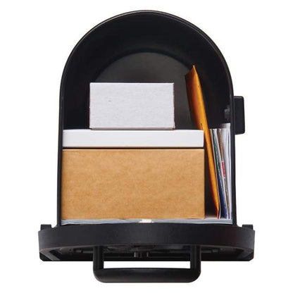 Arlington Textured Black, Large, Steel, Post Mount Mailbox