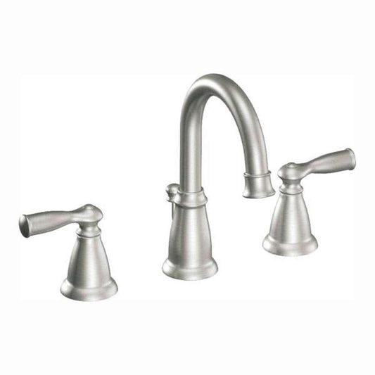 Banbury 8 in. Widespread Double Handle High-Arc Bathroom Faucet in Chrome (Valve Included)