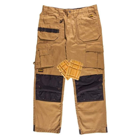 Pro Tradesman Combo Men's 40 in. W X 31 in. L Tan Polyester/Cotton/Elastane Stretch Work Pant with Knee Pad