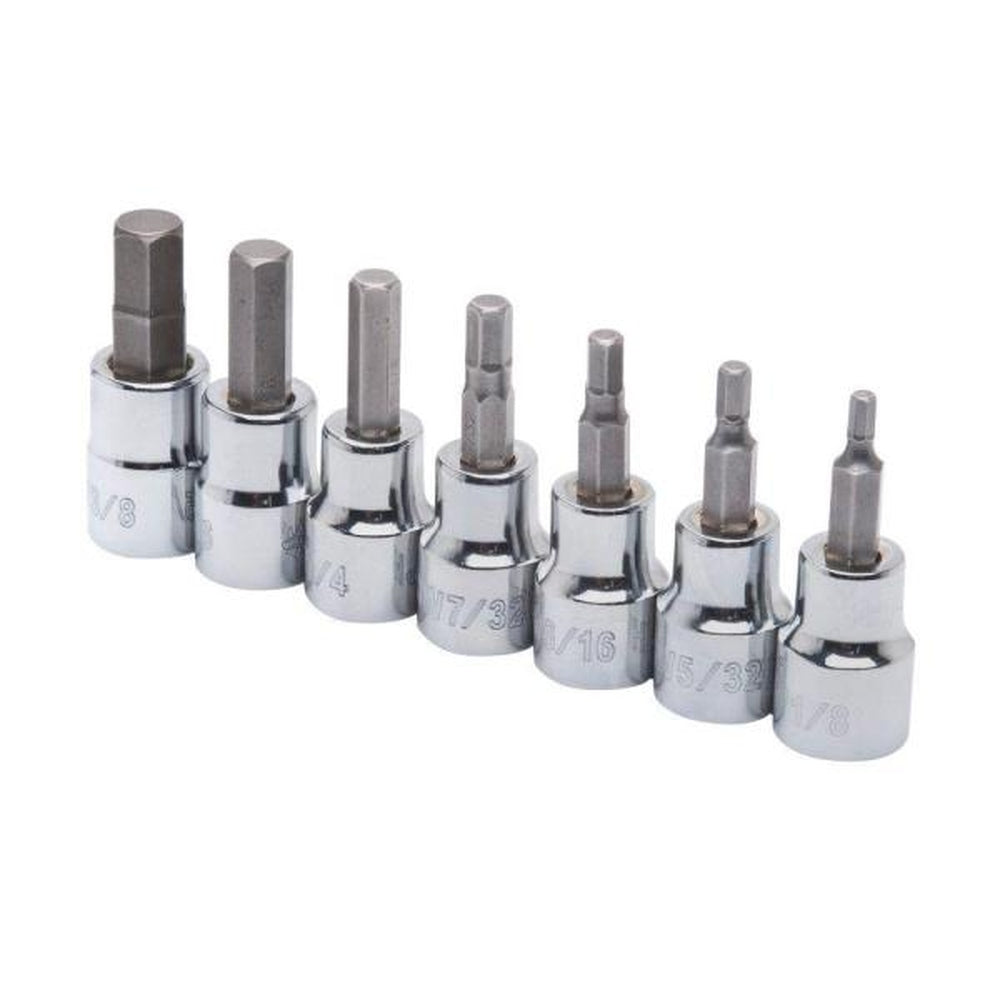 3/8 in. Drive SAE Hex Bit Socket Set (7-Piece)