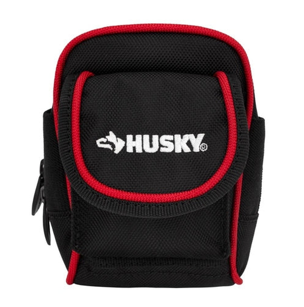Husky 4.5 in. Clip on Tool Belt Pouch, Black