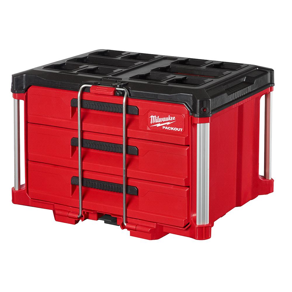 Milwaukee PACKOUT 22 in 3 Drawer Organizer Tool Box