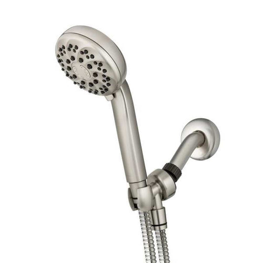 7-Spray Wall Mount Handheld Shower Head 1.8 GPM in Brushed Nickel