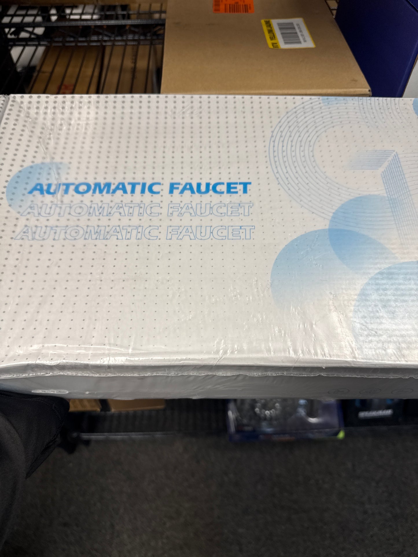 BWE Polished Chrome Touchless Bathroom Faucet Automatic Sensor with Hole Cover Plate Hands Free Bathroom Sink Water Tap with Control Box and Temperatu