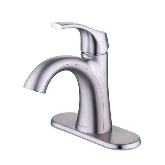 Atterbury Single Hole Single-Handle High-Arc Bathroom Faucet in Brushed Nickel