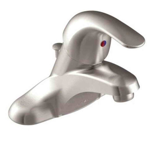 Adler 4 in. Centerset Single-Handle Low-Arc Bathroom Faucet in Spot Resist Brushed Nickel