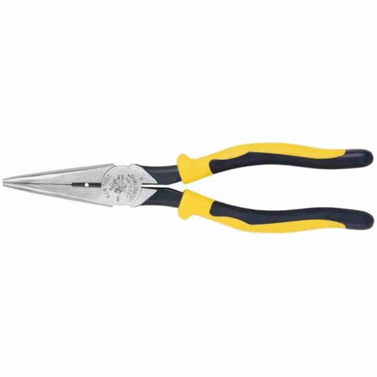 8 in. Journeyman Heavy Duty Long Nose Side Cutting Pliers with Skinning Hole