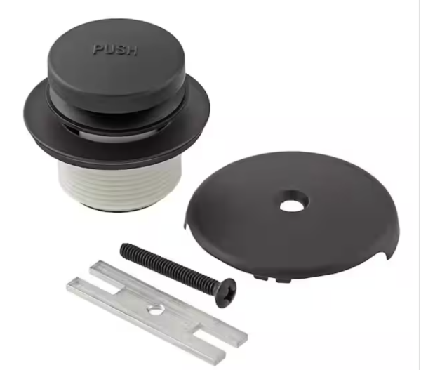 Matte Black Toe Touch Drain Kit