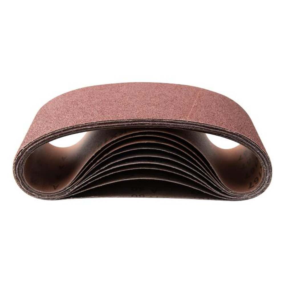 4 in. X 24 in. 40-Grit Aluminum Oxide Sanding Belt for Oscillating Belt and Spindle Sander (10-Pack)