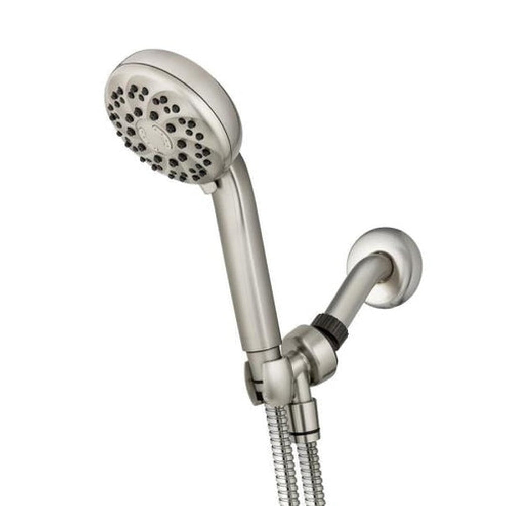 7-Spray Wall Mount Handheld Shower Head 1.8 GPM in Brushed Nickel