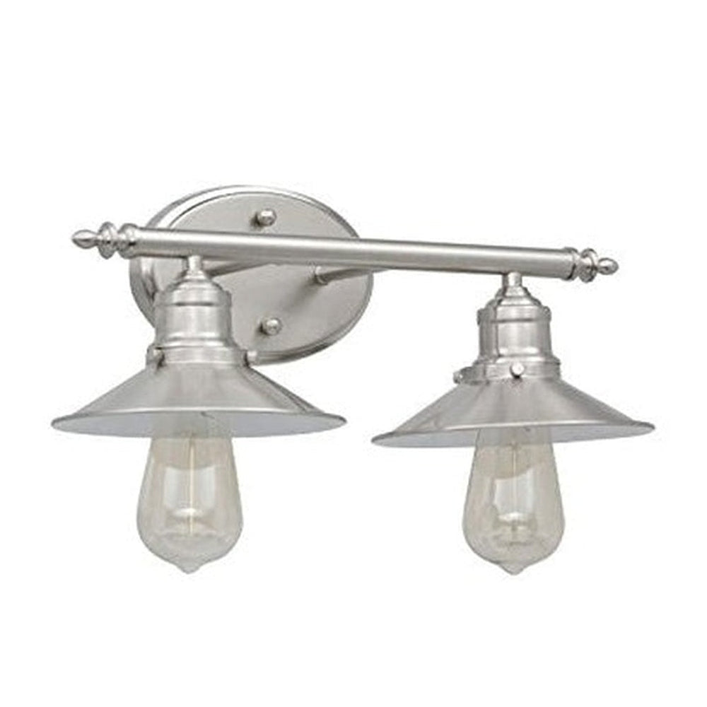 Home Decorators Collection 2-Light Brushed Nickel Retro Vanity Light