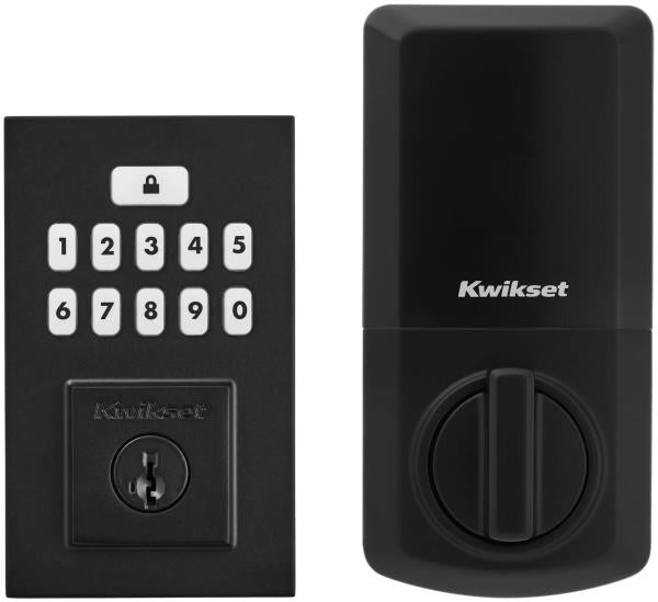Kwikset 9260CNT-15S Contemporary SmartCode Keypad Electronic Deadbolt SmartKey Satin Nickel Finish