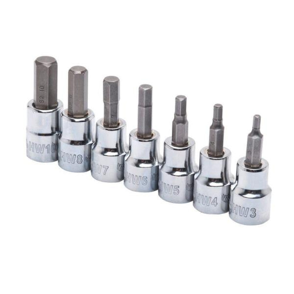 3/8 in. Drive Metric Hex Bit Socket Set (7-Piece)