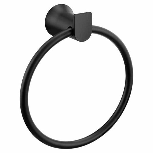 Wall Mounted Genta Towel Ring in Matte Black