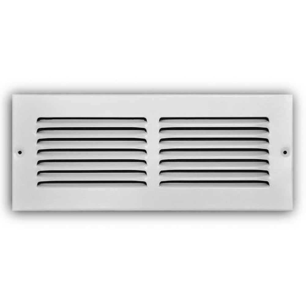 Everbilt 12 in. X 4 in. Steel Return Air Grille in White, Powder Coat White