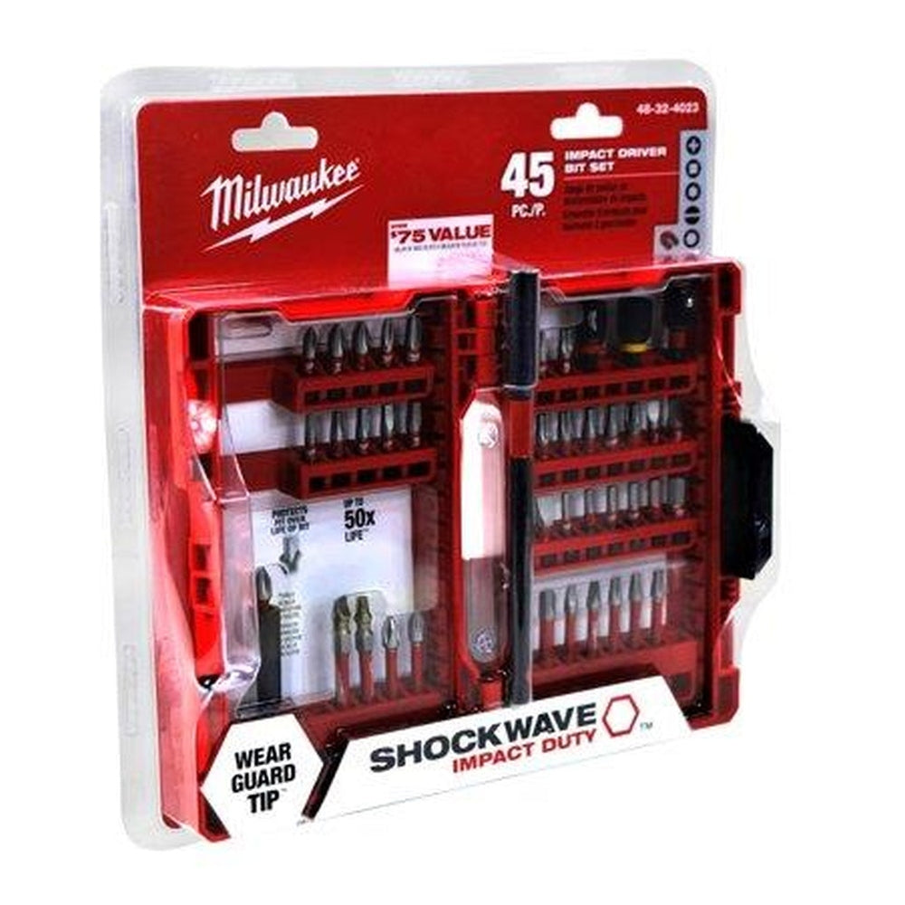 SHOCKWAVE Impact Duty Alloy Steel Screw Driver Bit Set (45-Piece)