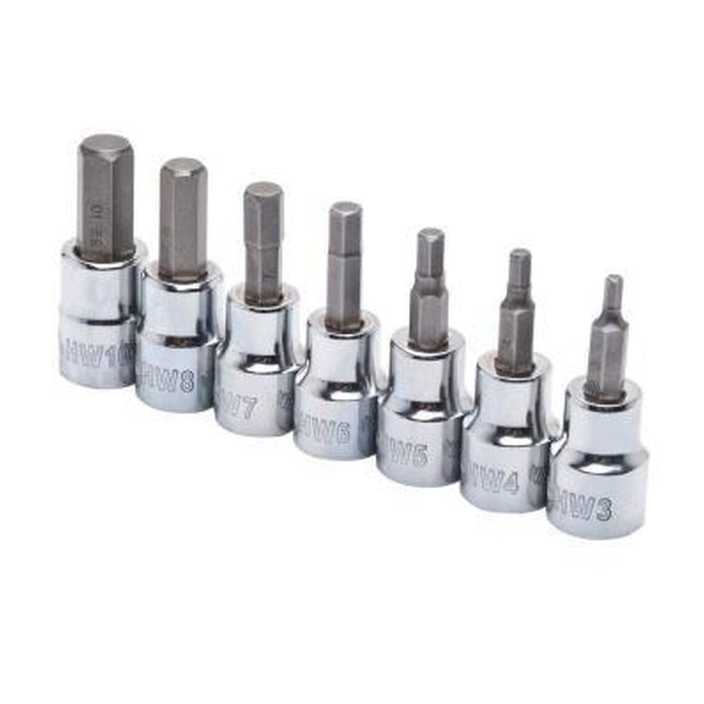 3/8 in. Drive Metric Hex Bit Socket Set (7-Piece)