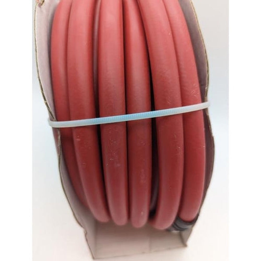 Husky 3/8 in. X 50 Ft. Rubber Air Hose - Heavy Duty - Red - 1/4" Fittings