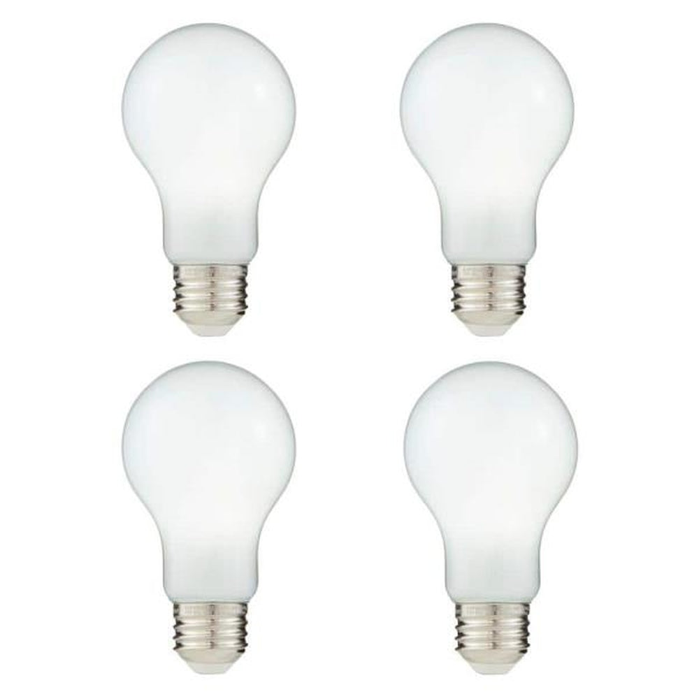 60-Watt Equivalent A19 Dimmable LED Light Bulb True White (4-Pack)