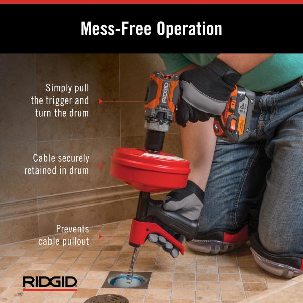 Ridgid 57043 POWER SPIN+ Power Spinner Drain Cleaner