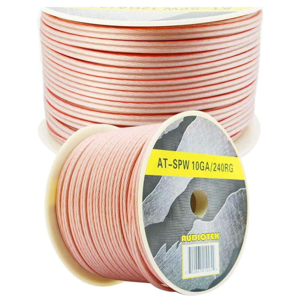 Audiotek AT-SPW12GA/240RG Premium 12 Gauge 240 Feet AWG Power Speaker Wire Car Audio Stereo Cable for All Kinds of Car Audio and Professional Speaker Applications