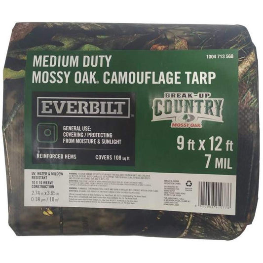 12 Ft. W X 9 Ft. L Mossy Oak Camoflage Medium Duty Tarp