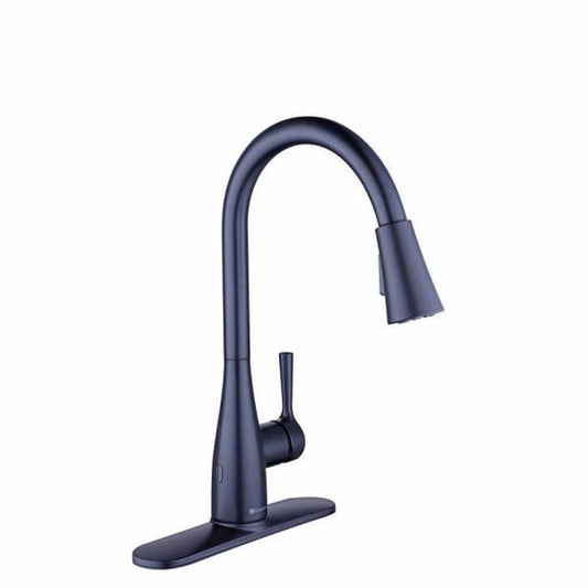 Sadira Touchless Single-Handle Pull-Down Sprayer Kitchen Faucet with TurboSpray and FastMount in Matte Black