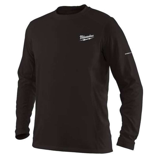 Men's WORKSKIN Large Black Lightweight Performance Long-Sleeve T-Shirt