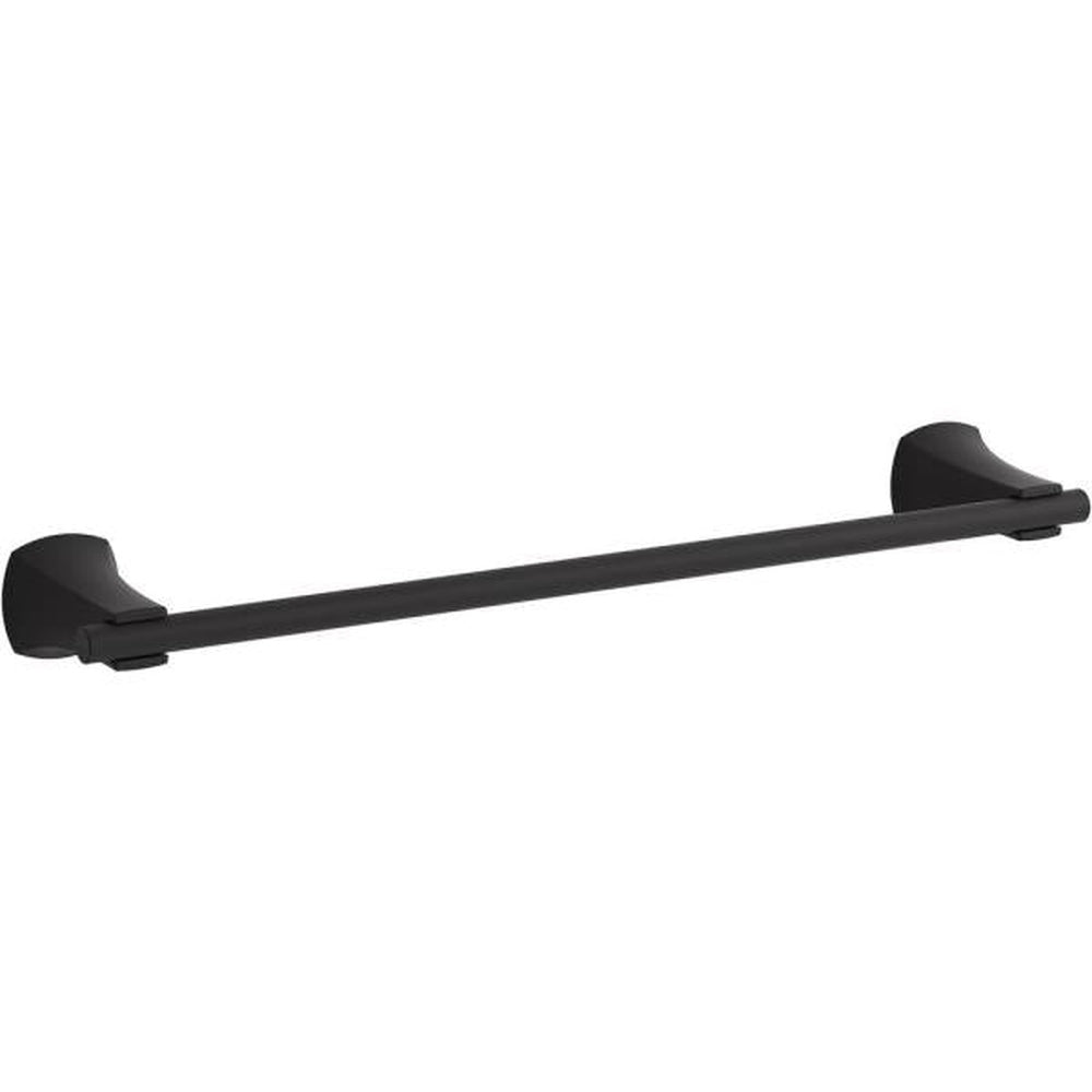 Rubicon 18 in. Wall Mounted Towel Bar in Matte Black