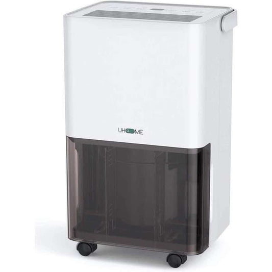 30 Pt. 1,500 Sq.ft. Dehumidifier in. White with Bucket and Drain Hose for Basement, Garage, 2 Layer Air Filter