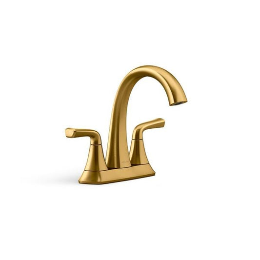 Sundae 4 in. Centerset 2-Handles Bathroom Faucet in Vibrant Brushed Moderne Brass