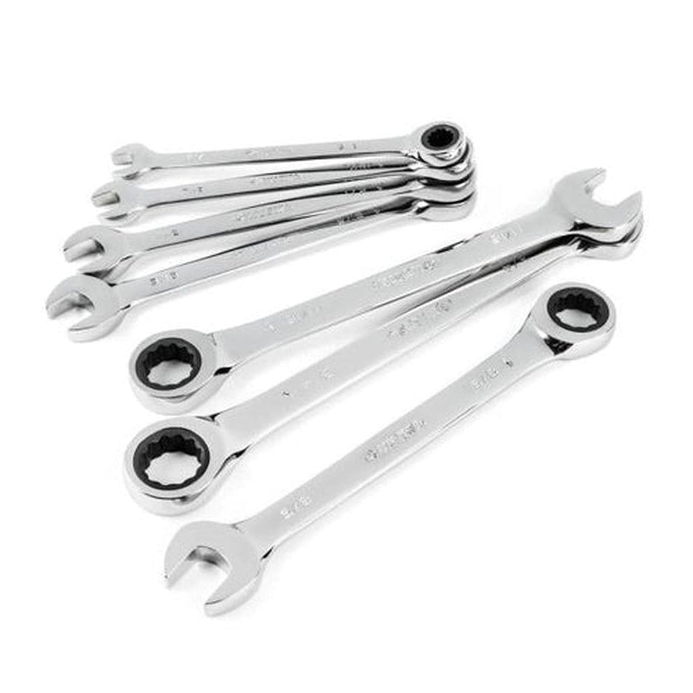 Ratcheting SAE Combination Wrench Set (7-Piece)