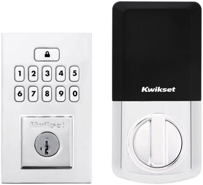 Kwikset 9260CNT-15S Contemporary SmartCode Keypad Electronic Deadbolt SmartKey Satin Nickel Finish
