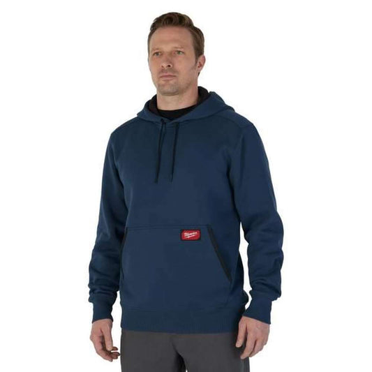 Men's X-Large Blue Midweight Cotton/Polyester Long-Sleeve Pullover Hoodie